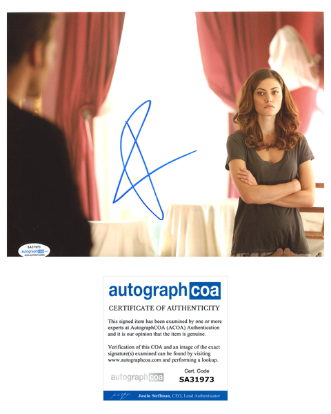 Phoebe Tonkin Vampire Diaries Signed Autograph 8x10 Photo ACOA #25 - Outlaw Hobbies Authentic Autographs