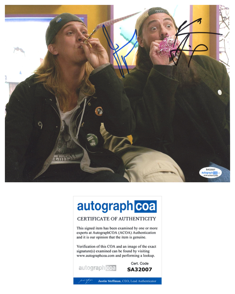 Kevin Smith & Jason Mewes Jay and Silent Bob Signed Autograph 8x10 Photo ACOA - Outlaw Hobbies Authentic Autographs
