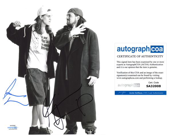 Kevin Smith & Jason Mewes Jay and Silent Bob Signed Autograph 8x10 Photo ACOA #2 - Outlaw Hobbies Authentic Autographs