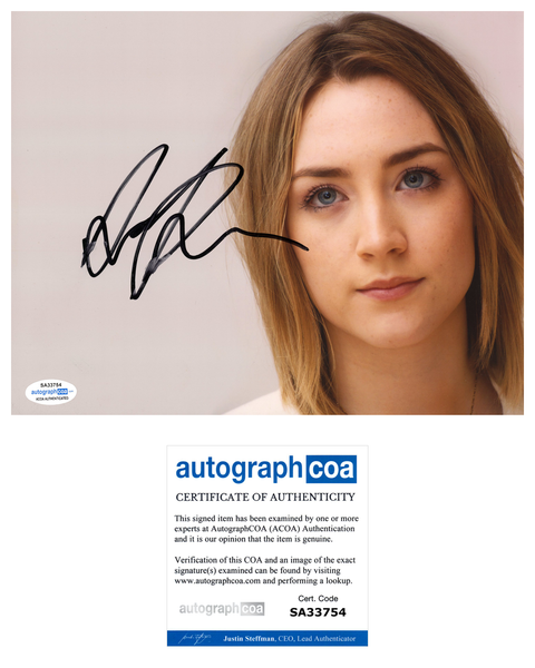 Saoirse Ronan Sexy Signed Autograph 8x10 Photo ACOA #2 - Outlaw Hobbies Authentic Autographs