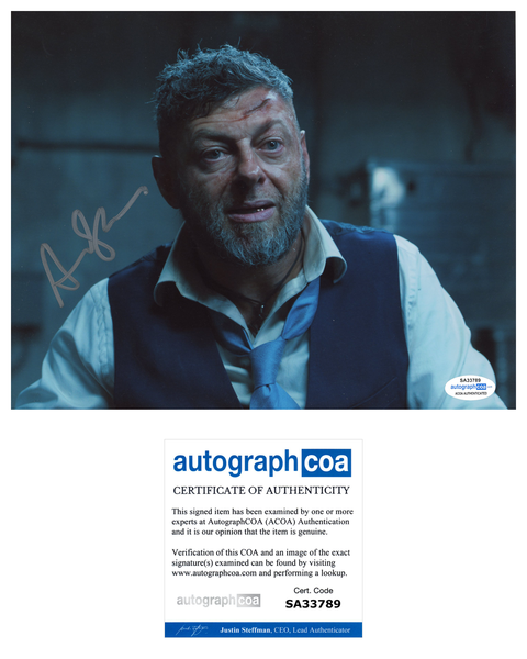 Andy Serkis Black Panther Signed Autograph 8x10 Photo ACOA #17 - Outlaw Hobbies Authentic Autographs