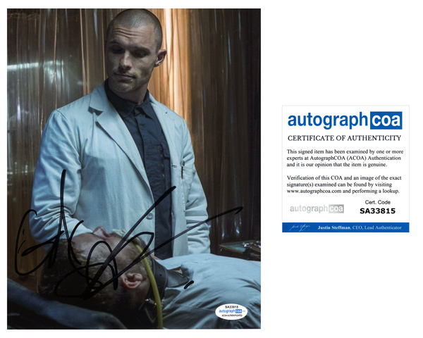 Ed Skrein Deadpool Ajax Signed Autograph 8x10 Photo ACOA #5 - Outlaw Hobbies Authentic Autographs