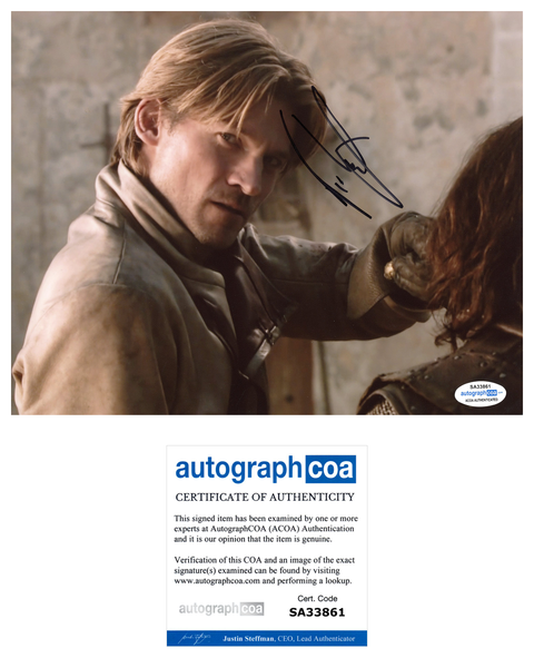 Nikolaj Coster-Waldau Game of Thrones Signed Autograph 8x10 Photo ACOA - Outlaw Hobbies Authentic Autographs