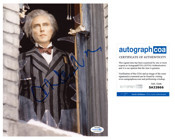 Christopher Walken Sweeney Todd Signed Autograph 8x10 Photo ACOA - Outlaw Hobbies Authentic Autographs