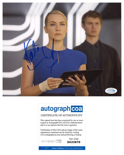 Kate Winslet Divergent Signed Autograph 8x10 Photo ACOA #5 - Outlaw Hobbies Authentic Autographs