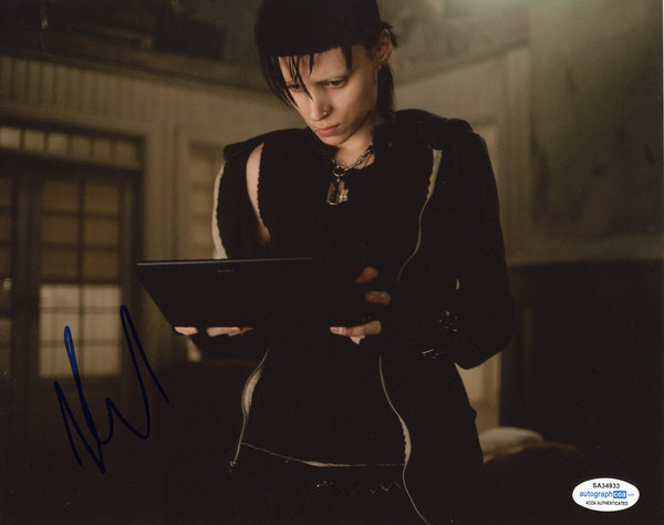 Rooney Mara Dragon Tattoo Sexy Signed Autograph 8x10 Photo ACOA #3 - Outlaw Hobbies Authentic Autographs