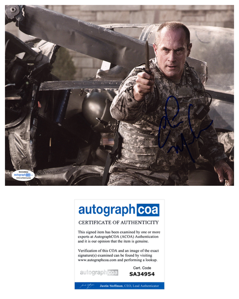 Christopher Meloni Man of Steel Signed Autograph 8x10 Photo ACOA - Outlaw Hobbies Authentic Autographs