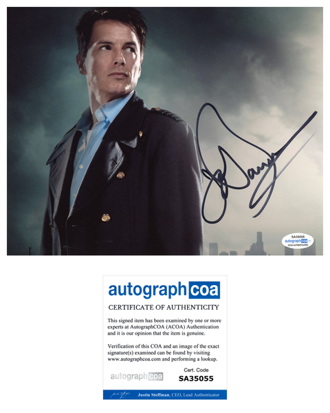 John Barrowman Doctor Who Captain Jack Signed Autograph 8x10 Photo ACOA #4 - Outlaw Hobbies Authentic Autographs