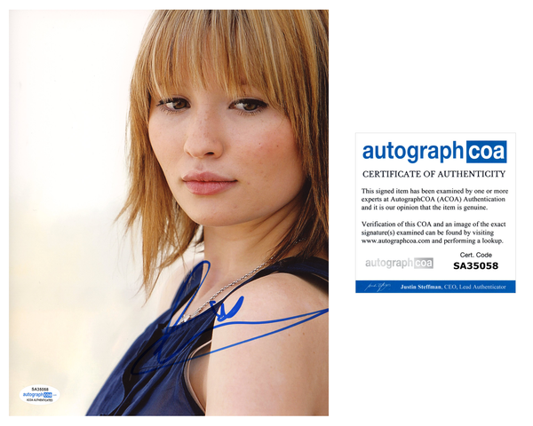 Emily Browning Sucker Punch Signed Autograph 8x10 Photo ACOA #7 - Outlaw Hobbies Authentic Autographs