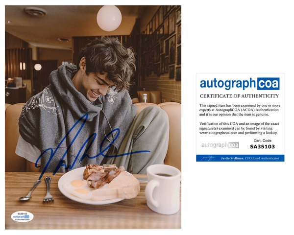 Noah Centineo To All the Boys Signed Autograph 8x10 Photo ACOA - Outlaw Hobbies Authentic Autographs