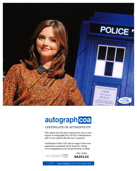 Jenna Louise Coleman Doctor Who Signed Autograph 8x10 Photo ACOA #15 - Outlaw Hobbies Authentic Autographs