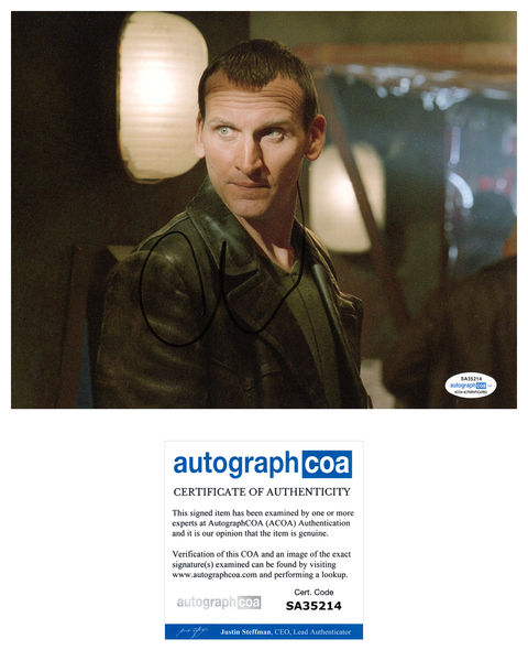 Christopher Eccleston Doctor Who Signed Autograph 8x10 Photo ACOA #4 - Outlaw Hobbies Authentic Autographs