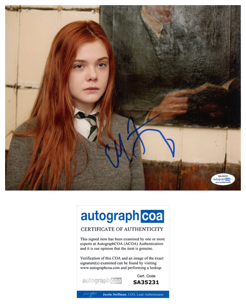 Elle Fanning Sexy Signed Autograph 8x10 Photo ACOA #2 - Outlaw Hobbies Authentic Autographs