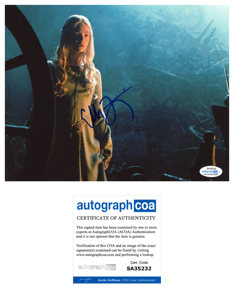 Elle Fanning Maleficent Signed Autograph 8x10 Photo ACOA #3 - Outlaw Hobbies Authentic Autographs