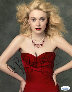 Dakota Fanning Sexy Signed Autograph 8x10 Photo ACOA #2 - Outlaw Hobbies Authentic Autographs