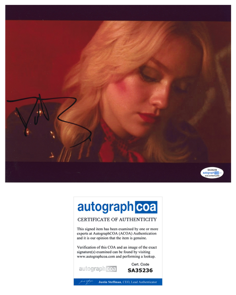 Dakota Fanning Runaways Signed Autograph 8x10 Photo ACOA #4 - Outlaw Hobbies Authentic Autographs