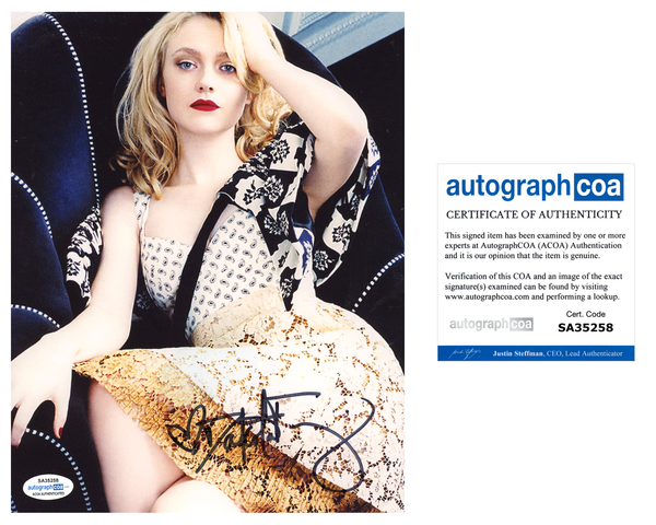 Dakota Fanning Sexy Signed Autograph 8x10 Photo ACOA #11 - Outlaw Hobbies Authentic Autographs