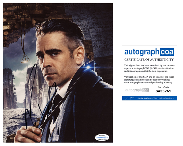 Colin Farrell Fantastic Beasts Harry Potter Signed Autograph 8x10 Photo ACOA - Outlaw Hobbies Authentic Autographs