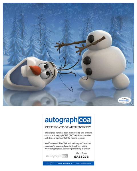 Josh Gad Olaf Frozen Signed Autograph 8x10 Photo ACOA - Outlaw Hobbies Authentic Autographs