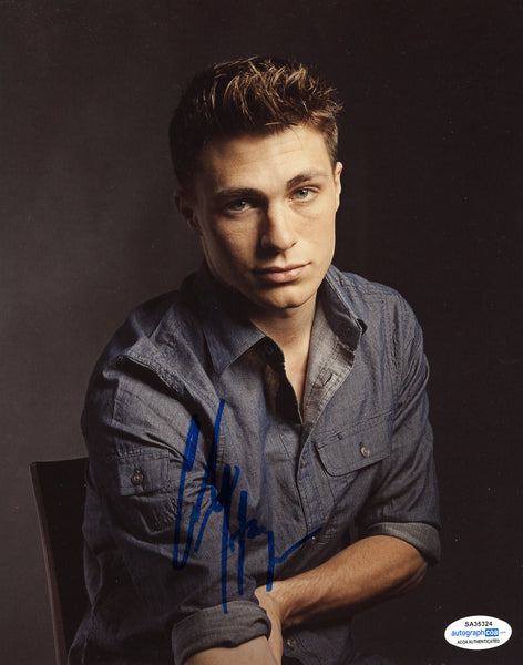 Colton Haynes Arsenal Arrow Signed Autograph 8x10 Photo ACOA #2 - Outlaw Hobbies Authentic Autographs