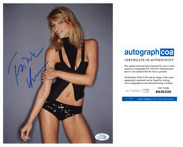 Tricia Helfer Sexy Signed Autograph 8x10 Photo ACOA #1 - Outlaw Hobbies Authentic Autographs
