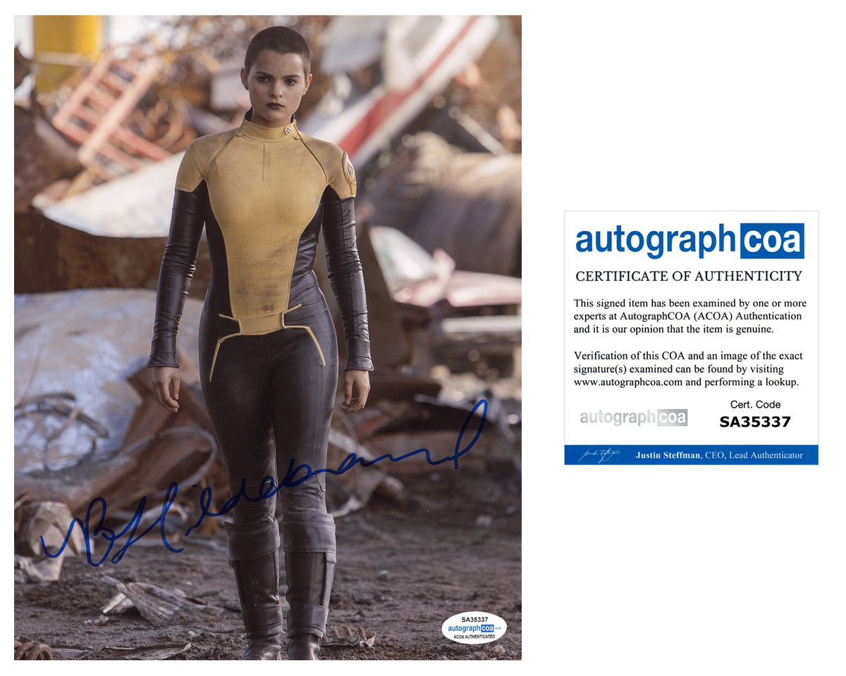 Brianna Hildebrand Deadpool Signed Autograph 8x10 Photo ACOA #3 ...