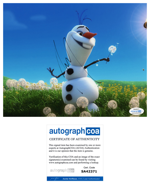 Josh Gad Olaf Frozen Signed Autograph 8x10 Photo ACOA #3