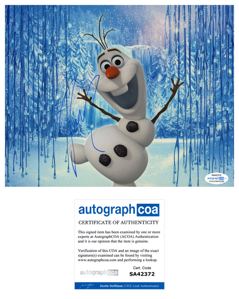 Josh Gad Olaf Frozen Signed Autograph 8x10 Photo ACOA #4