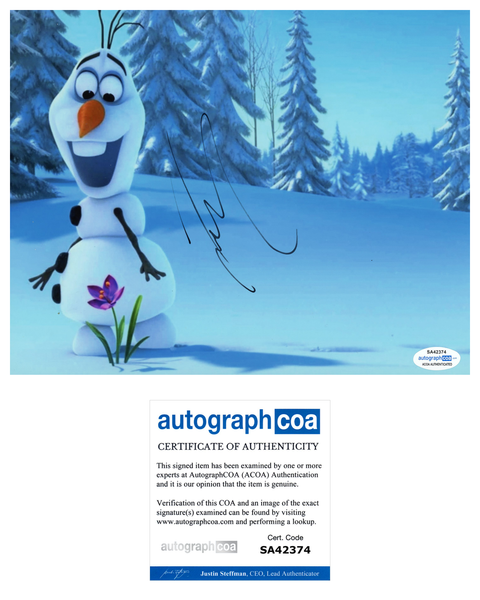 Josh Gad Olaf Frozen Signed Autograph 8x10 Photo ACOA #6