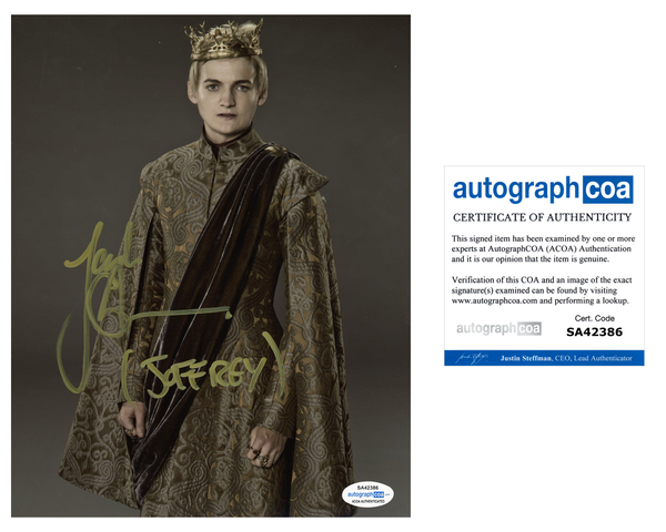 Jack Gleeson Game of Thrones Signed Autograph 8x10 Photo ACOA #12