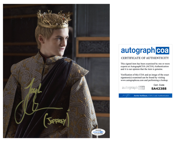 Jack Gleeson Game of Thrones Signed Autograph 8x10 Photo ACOA #13