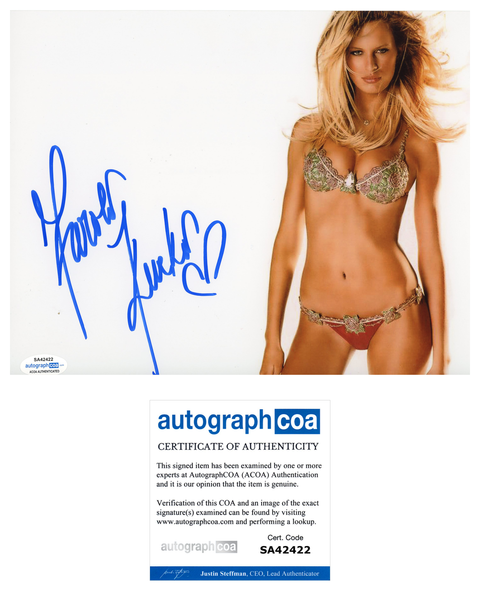 Karolina Kurkova Sexy Signed Autograph 8x10 Photo ACOA #2 - Outlaw Hobbies Authentic Autographs