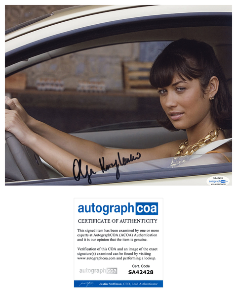 Olga Kurylenko Sexy Signed Autograph 8x10 Photo ACOA #6 - Outlaw Hobbies Authentic Autographs