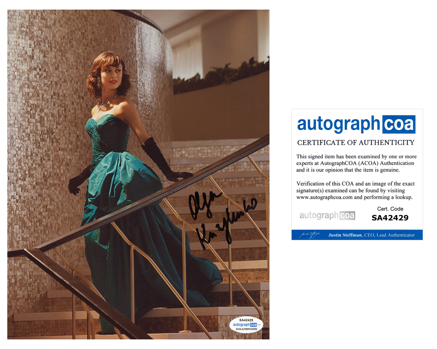 Olga Kurylenko Sexy Signed Autograph 8x10 Photo ACOA #7– Outlaw