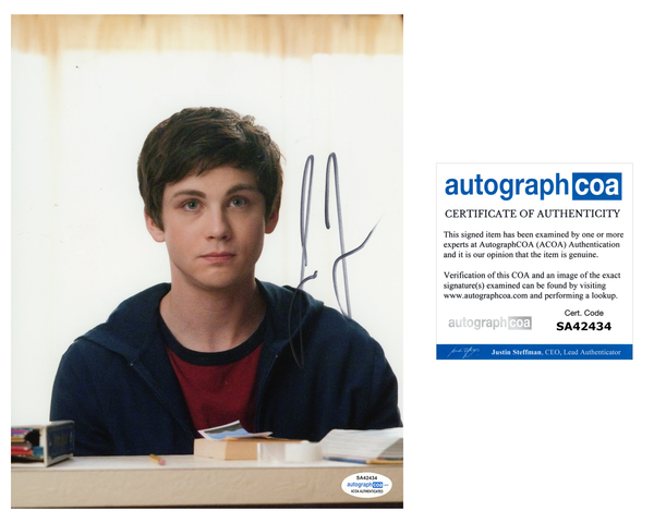 Logan Lerman Perks Wallflower Signed Autograph 8x10 Photo ACOA #3 - Outlaw Hobbies Authentic Autographs