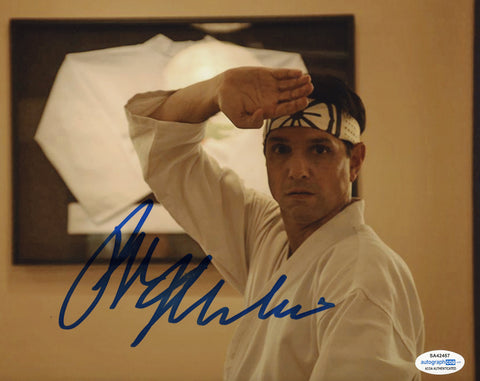 Ralph Macchio Cobra Kai Signed Autograph 8x10 Photo ACOA #7 Karate Kid - Outlaw Hobbies Authentic Autographs