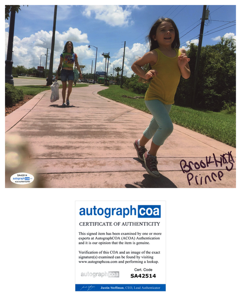 Brooklynn Prince Florida Project Signed Autograph 8x10 Photo ACOA