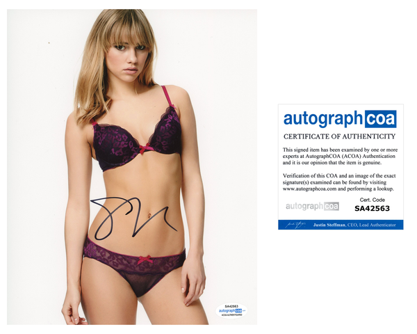 Suki Waterhouse Sexy Signed Autograph 8x10 Photo ACOA