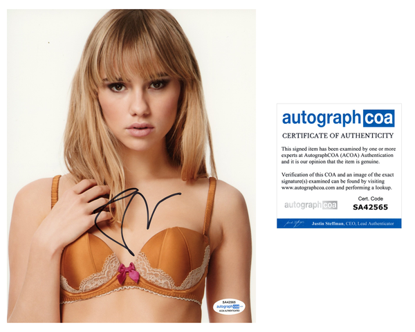 Suki Waterhouse Sexy Signed Autograph 8x10 Photo ACOA #3