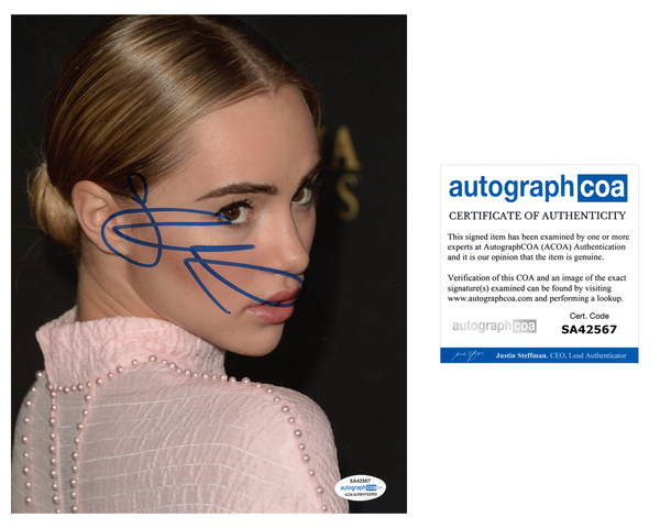 Suki Waterhouse Sexy Signed Autograph 8x10 Photo ACOA #5