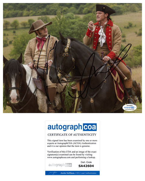 Luke Evans & Josh Gad Beauty and the Beast Signed Autograph 8x10 Photo ACOA