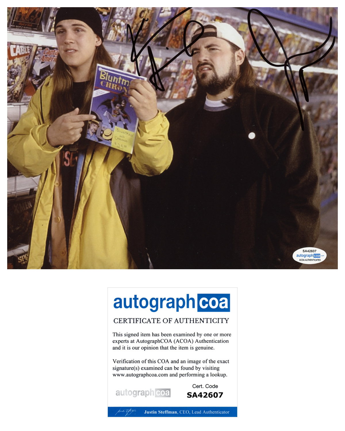 Kevin Smith deals & Jason Mewes Signed Autographed 11x14 Photograph