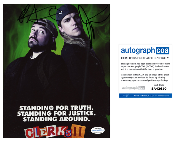 Kevin Smith & Jason Mewes Jay and Silent Bob Signed Autograph 8x10 Photo ACOA #11