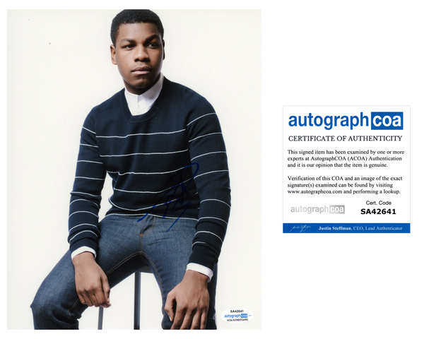 John Boyega Star Wars Signed Autograph 8x10 Photo ACOA