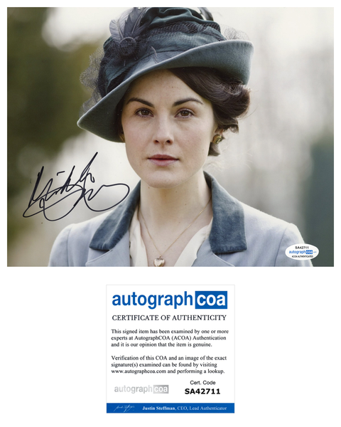 Michelle Dockery Sexy Signed Autograph 8x10 Photo ACOA Downton Abbey #5