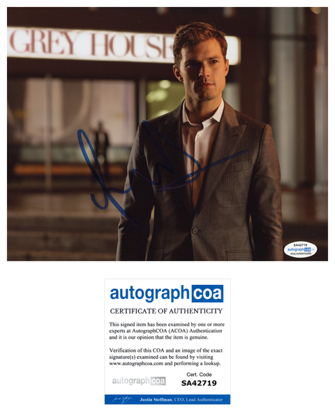 Jamie Dornan Fifty Shades of Grey Signed Autograph 8x10 Photo ACOA Christian Grey