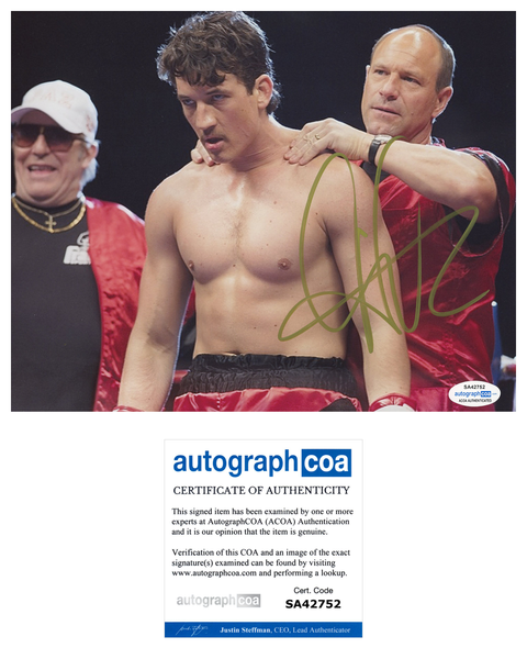 Aaron Eckhart Bleed for This Signed Autograph 8 x10 Photo ACOA #4