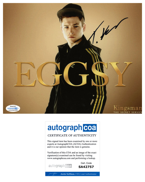 Taron Egerton Kingsman Signed Autograph 8x10 Photo ACOA #8