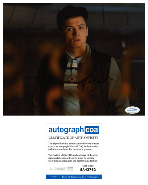 Taron Egerton Kingsman Signed Autograph 8x10 Photo ACOA #12