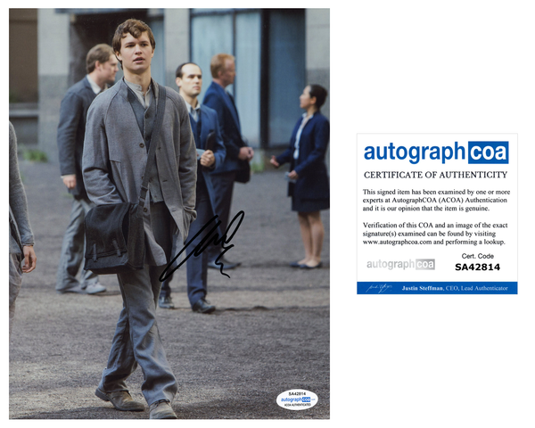 Ansel Elgort Fault in Our Stars Signed Autograph 8x10 Photo ACOA #6